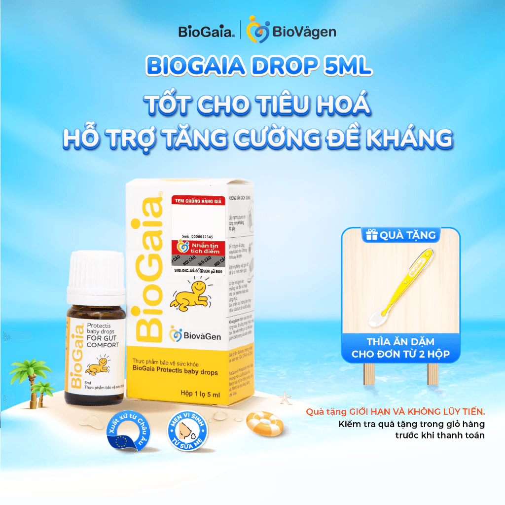 Men vi sinh BioGaia ProTectis Drops cải thiện hệ tiêu hóa xuất xứ Thụy Điển dung tích 5ml